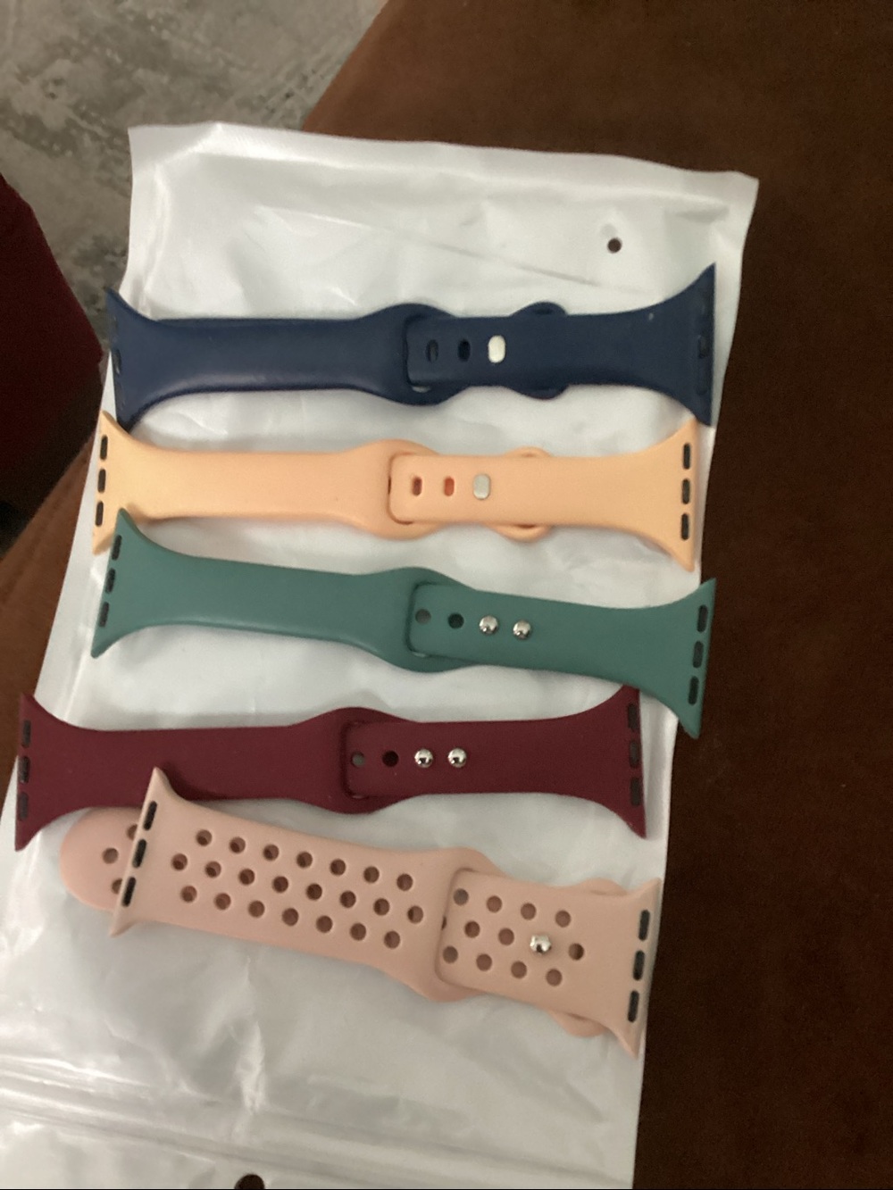 Silicone Replacement Watch Bands - Four Pack (Burgundy, Teal, Peach, Navy,Pink)